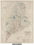 Map of Maine showing the Location of Storage Reservoirs, Rivers, Water Powers and Transmission Lines 1918 by Maine. Public Utilities Commission and George F. Cram Company