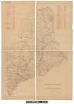 State of Maine Electrical Transmission Map 1922 by H. F. Hassan and United State Geological Survey