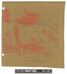 Township 6 Range 1 NBKP, Holeb Township. Shows sections, public lot, railroad, roads and burn areas in color in 1908.