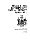 Maine State Government Administrative Report 1991-1992