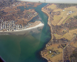 Higgins Beach from commercial airplane by Joseph Kelley