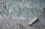 gravel beach sediment from bedrock