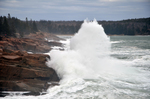 big waves Acadia National Park