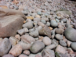 boulder beach sediment Monument Cove