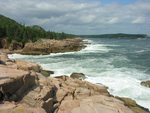 Acadia National Park swells on cliffs by Joseph Kelley