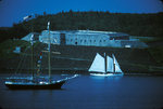 Fort Knox State Park with tall ships by Joseph Kelley