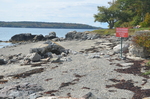 Lamoine Beach no access sign