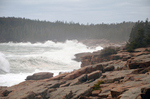 Otter Cliffs in storm waves by Joseph Kelley