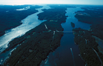 Sheepscot Bay from air by Joseph Kelley