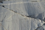 striae of scratches left by glaciers
