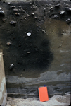 soil profile in archaeological pit