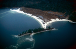 beach ridges in Sebago Lake from air by Joseph Kelley