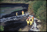 clean up of oil spill Thompson Point