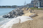 Surf Street Camp Ellis and sand bags by Joseph Kelley