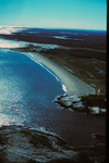 Reid Beach and Kennebec River from air