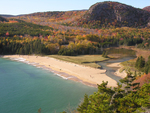 Sand Beach from cliffs fall colors