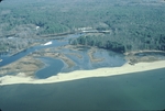 Aerial view Sebago Lake State Park delta