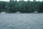 Forest and small jetties on Frye Island