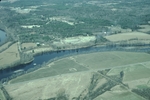 Aerial view of river near North Anson dump