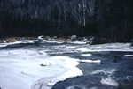 frozen river at Baxter State Park