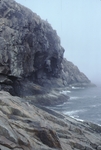 Great Head seen in fog, Acadia National Park