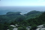View of Sand Beach from mountain peak by Joseph Kelley