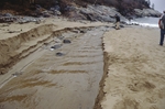 Erosion at Sand Beach inlet, Acadia National Park