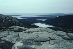 View from Parkman mountain summit of Hadley pond and Somes sound by Joseph Kelley