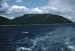 view of Acadia Mountain from boat