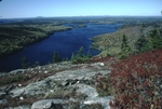view of lake from outcrop on Beech Mountain, Acadia National Park