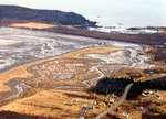 air photo of oldest part of Lubec Marsh by Joseph Kelley