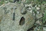 Xenolith in granite boulder, Third Machias Lake, T43 MD. by Woodrow B. Thompson