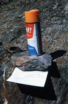 Note Left for Gary Boone at Outcrop by Vernon L. Shaw