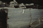 Turbidite bedding, Northeast Carry Formation by Robert G. Marvinney