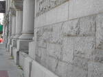 Old Augusta Post Office, lower wall, rough and smooth granite