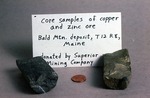 Core samples of copper and zinc ore