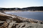 Beach west of Fort Popham, north of town on Rte. 209. From benchmark 2 at fort.