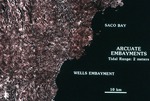 Satellite + SLAR Images of Coast - Arcuate Embayments (Tidal Range : 2 m)