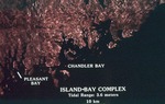 Satellite + SLAR Images of Coast - Island-Bay Complex (Tidal Range: 3.6 m)