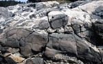 Granite-gabbro mixing zone near Norton Pt. by Robert G. Marvinney