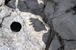 Lane Island - Granite-gabbro mixing scalloped margins. by Robert G. Marvinney