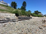 Extended retaining/seawall on Great Hill, Kennebunk