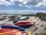 Kayaks influencing dune erosion