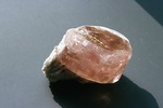 Morganite beryl crystal mined at Bennett Quarry. by G Hoyle