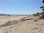 Hunnewell Beach with Popham and Fox Island in the distance by Sam Rickerich