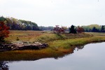 Salt marsh dike next to Mill Ri. and U.S. Rte. 1-A. by Woodrow B. Thompson