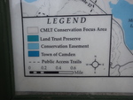 Legend of land management map, Bald Mountain parking lot kiosk