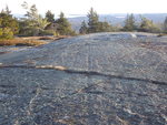Long glacial groove, Bald Mountain summit