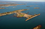 Cushing Island from air by Joseph Kelley