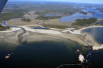 Popham Beach from air and Morse River by Joseph Kelley
